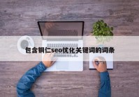 包含铜仁seo优化关键词的词条